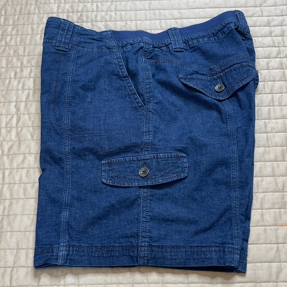 STYLE & CO. Women's Casual Blue Jean Cargo Shorts SIZE 8 PARTIAL ELASTIC WAIST - Picture 7 of 7